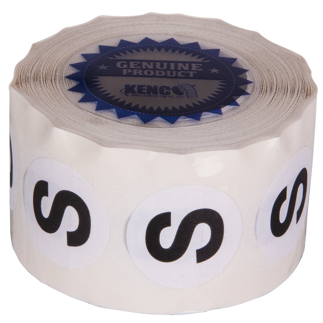 Clothing Size Stickers by Kenco - 0.875