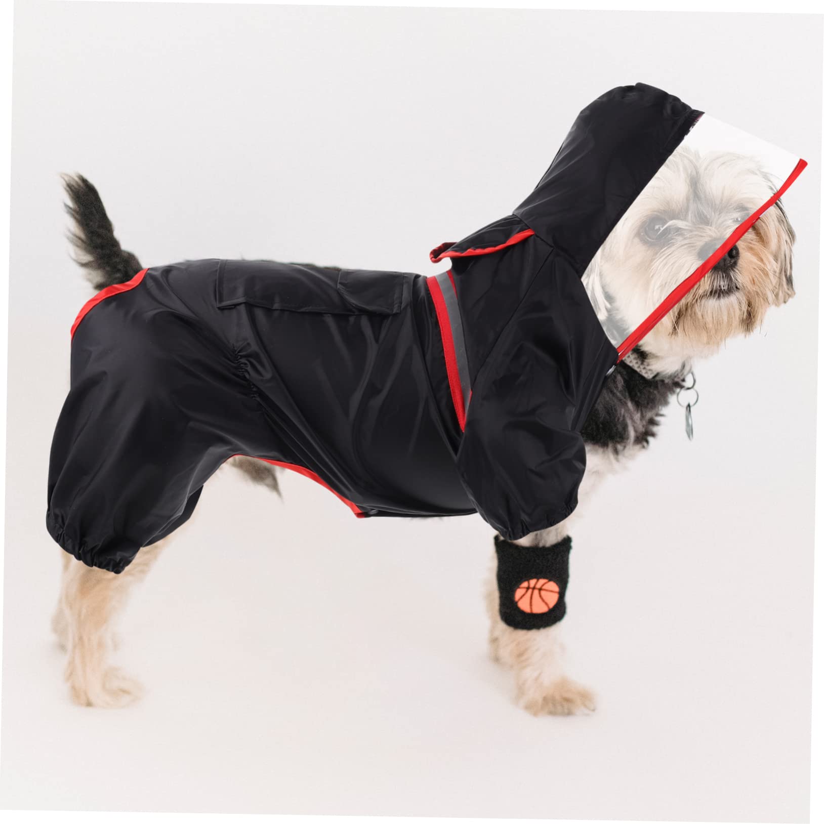 Mipcase Pet Raincoat for Dogs and Breathable Stylish High Collar Design Convenient Hoodie for Pets for Rainy Days