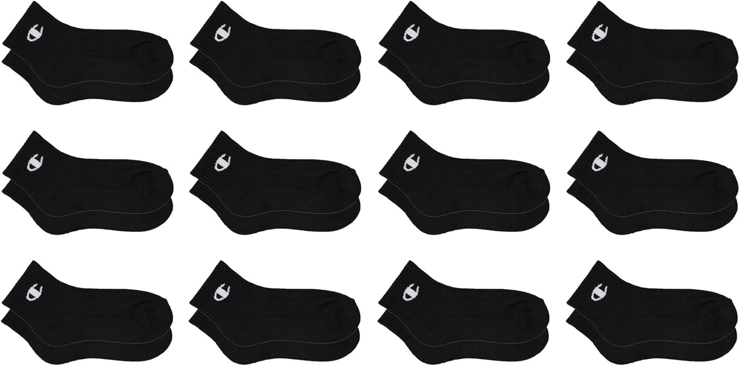 Champion Kids' 12-Pack Quarter Socks