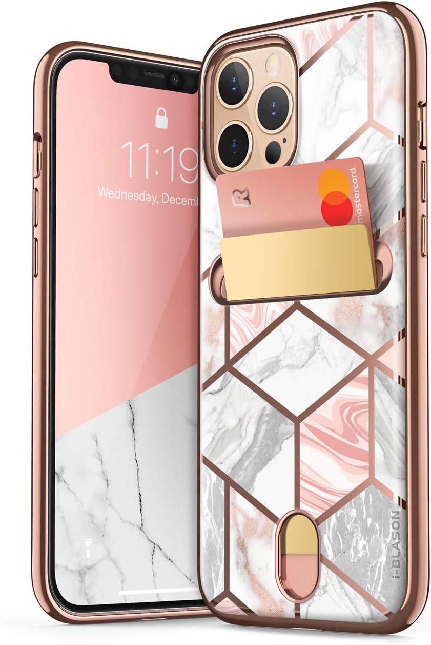 Uр Tо 40% оƒƒ i-Blason Cosmo Wallet Case for iPhone 12 Pro Max 6.7 inch (2020 Release), Slim Designer Wallet Protective Case with Card Holder (Marble)