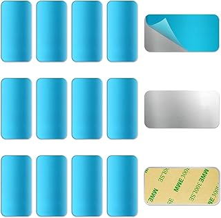 12 Pcs Under Cabinet Light Magnetic Strip, Replacement Magnetic Strips with Adhesive Backing for Cabinet Lights - Iron Sheet for Cabinet Lighting(6cm x 3cm Not Magnets)