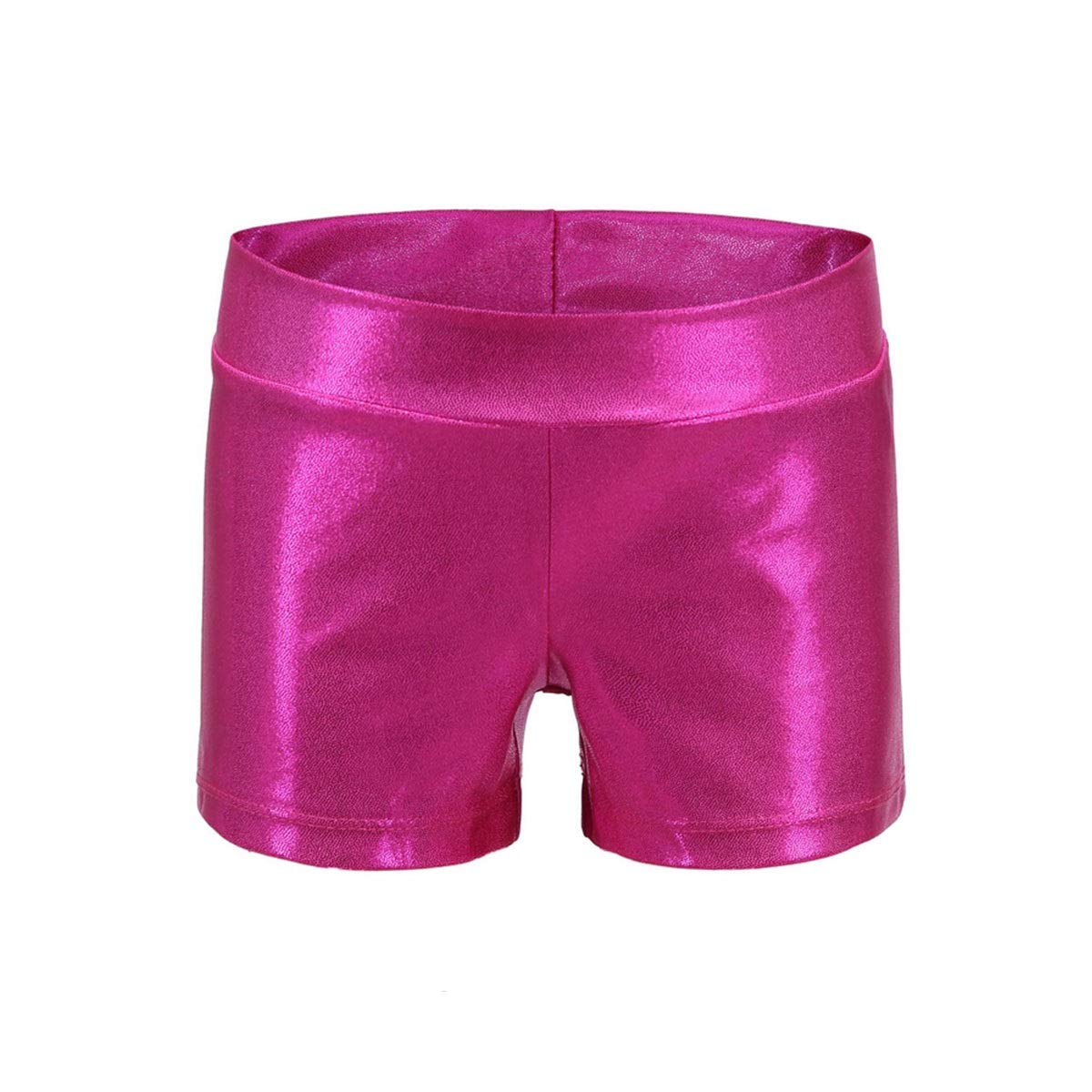 Dtone Girls Shorts for Dance Gymnastics Leotards Athletic Shorts Sparkle Glitter Shiny Sports Fitness Hot Pants Hotpink