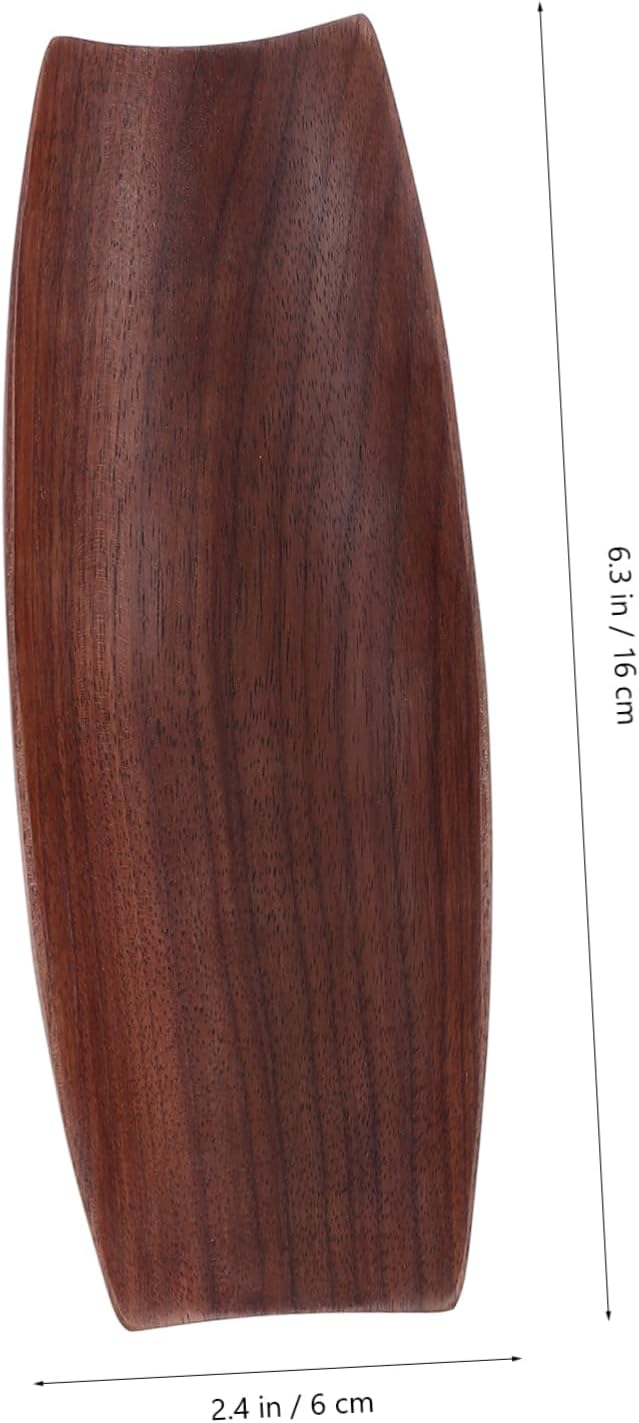 Amosfun Gongfu Tea Scoop Set Storage Holder Black Walnut Wood Nonstick Tea Picks for Household Use and Coffee Beans
