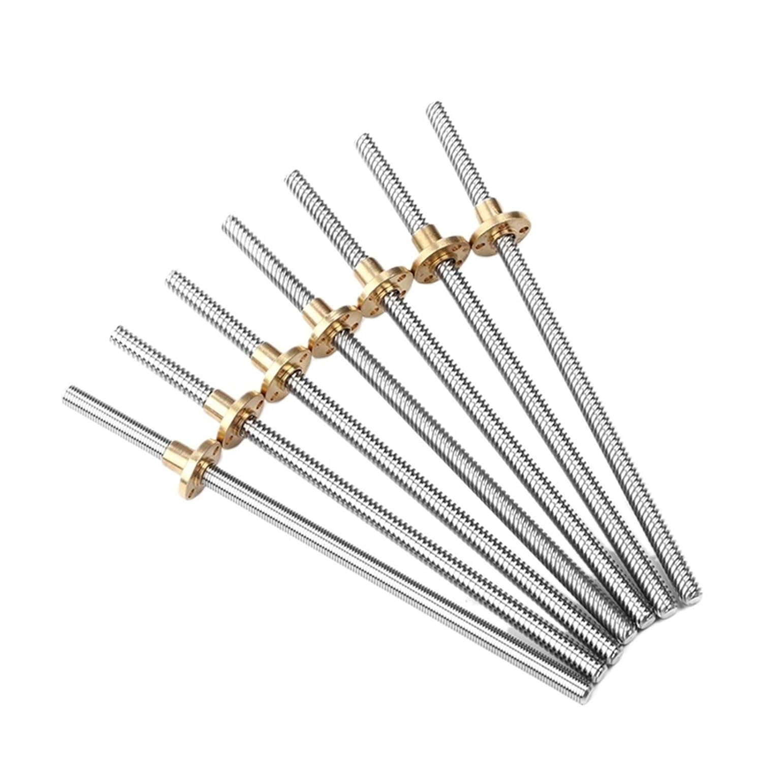 Linear Motion Ball Screw Machine Parts T8 Lead Screw OD 8mm 210mm-500mm with Cooper Nut(400mm)