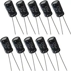 Capacitor Eletrolítico 220uF 25V - Kit 10 Peças