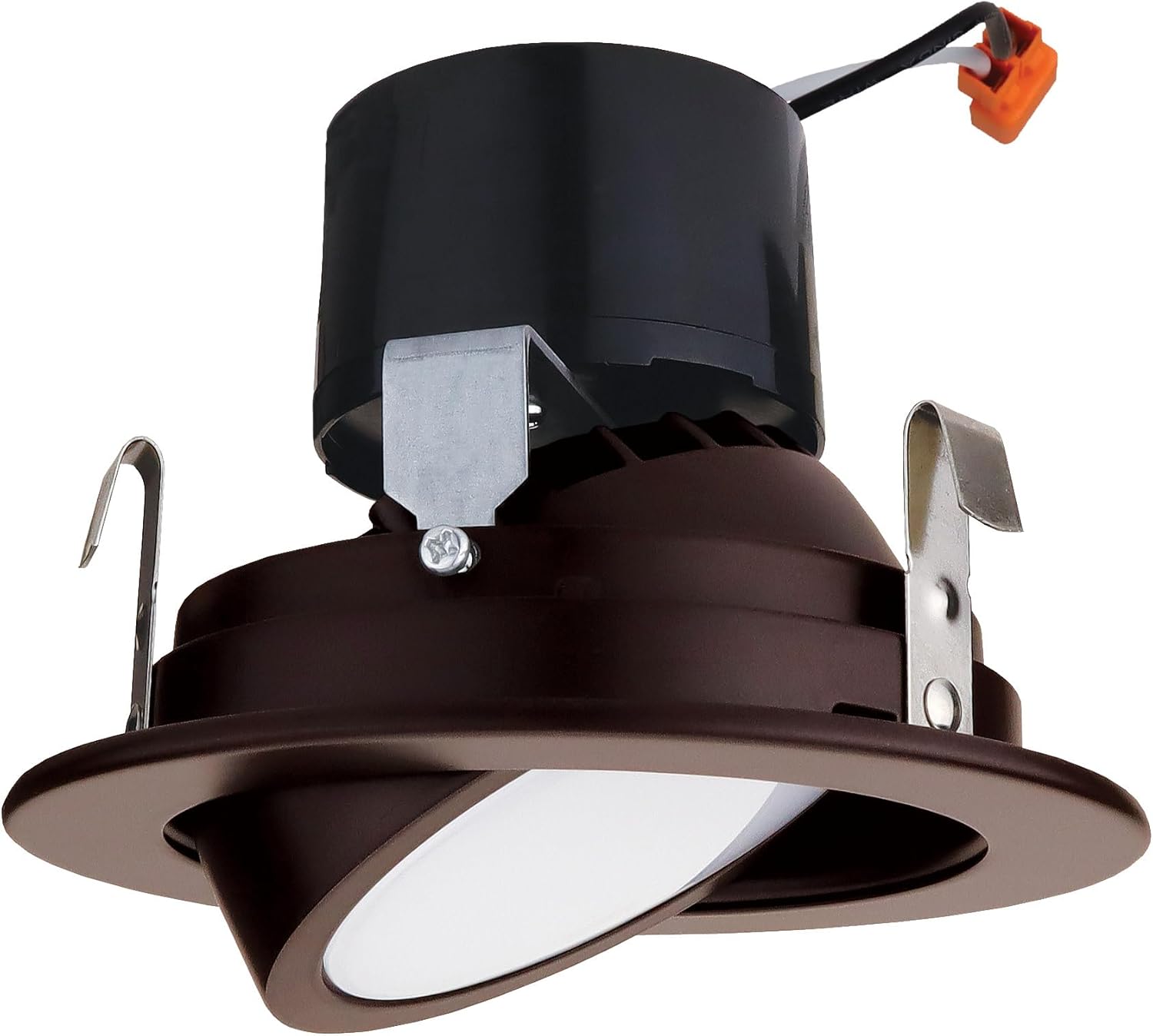 Elco EL416CT5 4" Integrated LED Adjustable Recessed Trim - 700 Lumens 5000 Kelvin - Bronze