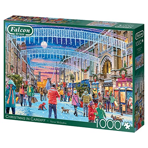 Jumbo, Falcon de luxe - Christmas in Cardiff, Christmas Jigsaws, 1000 Pieces for Adults, Multicolor, 68 x 49 cm - Image 4