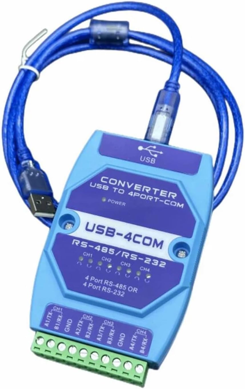 1Pcs Industrial Grade USB from to 4CH RS485 RS232 Serial Converter Cable COM Port Communication Conversion(Kit1 USB - 4COM)
