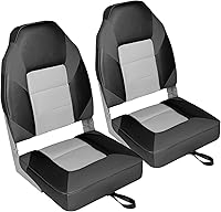 Vista 10 de Leader Accessories Un par de asientos plegables Elite para barco de pesca con respaldo bajo/alto (2 asientos)