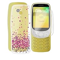 ZXLZKQ Cover Per Nokia 3210 2024 (2.4 ") Pellicola In Vetro Temperato, Ultra Sottile Trasparente Antiurto Morbido Silicone TPU Bumper Case Custodia Per Nokia 3210 2024 - XS40