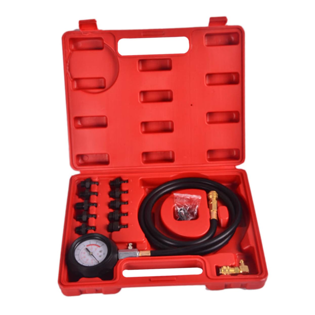 Gatuida Manómetro de Presión de Aceite de Motor Kit de Prueba de Presión de Aceite con Escala de Medición Fácil de Leer para Uso Taller