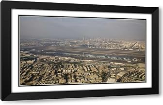 ArtDirect UAE, Dubai Dubai International Airport 24x15 Black Modern Wood Framed with Double Matting Museum Art Print by Young, Bill