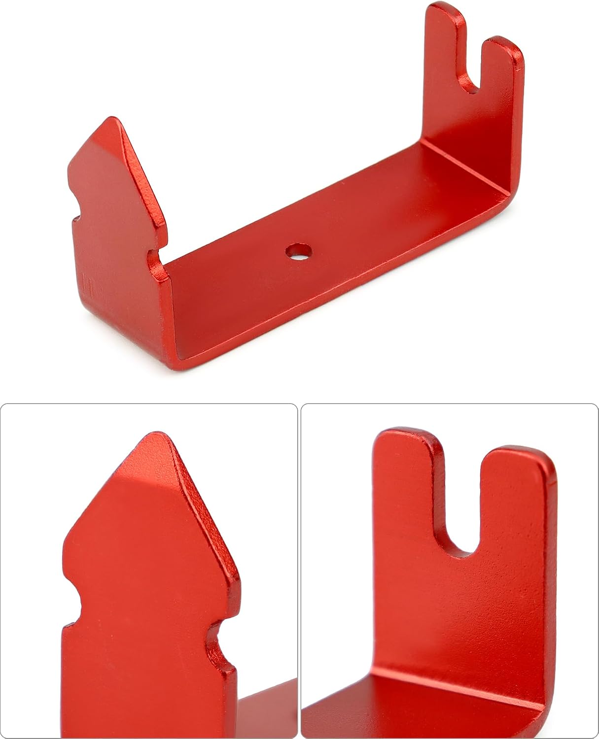 QWORK Red Archery Accessories Peep Sight Installer and Bow String Separator Tool - Easy Install for Center Serving, Peeps & Silencers with String Protection