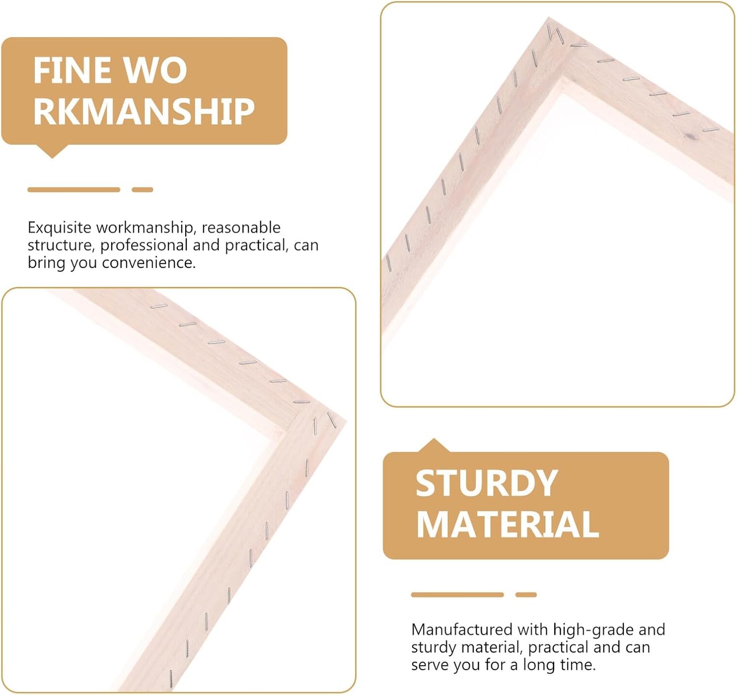 STOBAZA Professional Wooden Screen Printing Kit DIY Silk Screen Frame for Household Textile Canvas Craft with Reusable Wood Frames