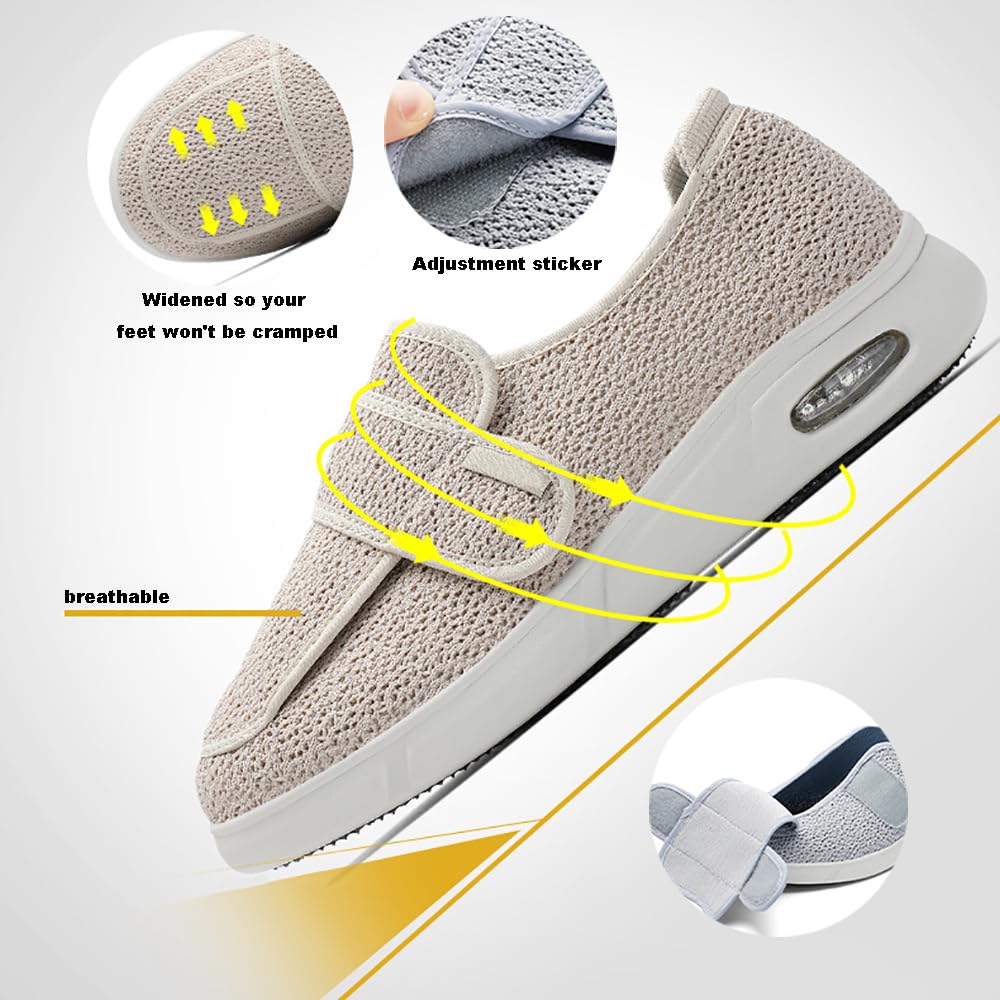 Buty dla cukrzyków, letnie, ortopedyczne, bardzo szerokie buty do chodzenia, dla mężczyzn i kobiet, buty zdrowotne, sandały, podeszwa, bezszwowe buty zdrowotne, dla seniorów, opuchnięte stopy