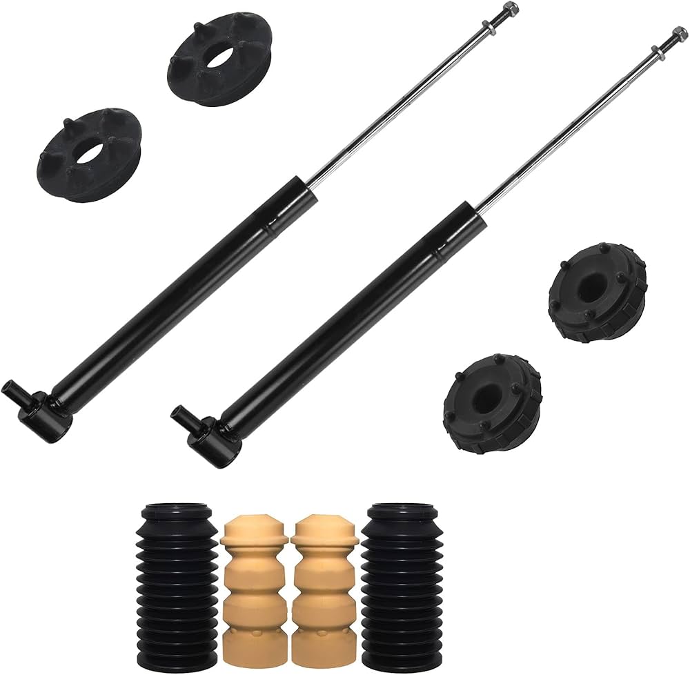 ATEC Germany 2x Amortisseurs à Gaz Arrière Jambe De Suspension Y Compris Kit De Protection Contre La Poussière, 2x Paliers De Dôme Arrière Compatible Avec AUDI A4 B8 (8K2 (8K5