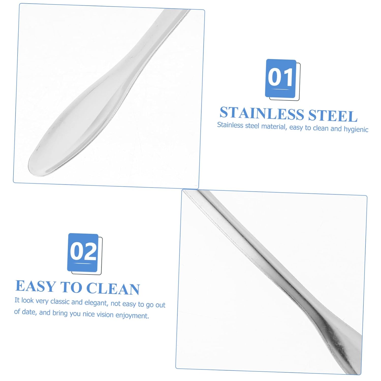 10pcs Measuring Spoons for Laboratory Sampling Dual- Design Smooth Non-Stick for Cosmetics and Powders and for -Term Use