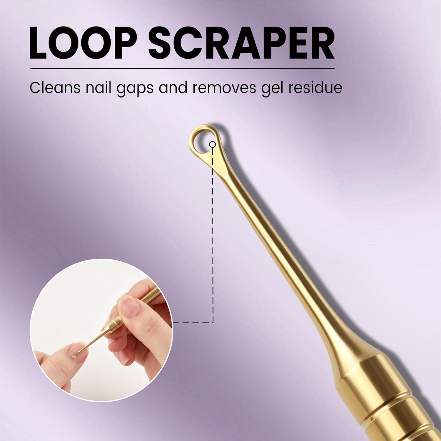 Cuticle Pusher Set, 3PCS Professional Stainless Steel Nail Cuticle Remover Tools with Double-End Design,Nail Prep Kit for Dead Skin,Gel Polish Remover, Manicure Pedicure Tools(Gold)