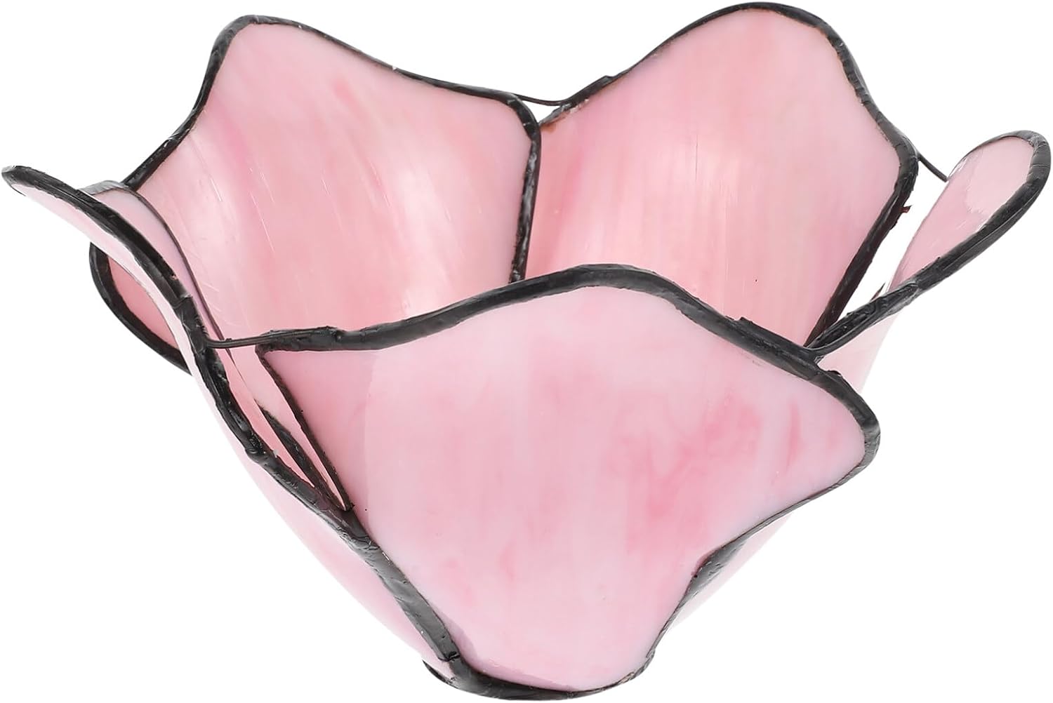 Replacement Lamp Shades Pink Flower Shape Lampshades, Stained Glass Table Lampshade Vintage Glass Crystal Lamp Covers for Pendant Wall Lamps Table Lamps,E27