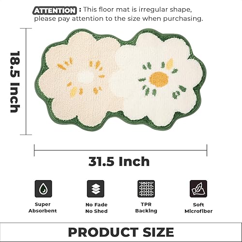 Miniatura 2 de Alfombra de baño ultra absorbente, de microfibra gruesa y duradera, esponjosa, lavable a máquina, alfombra de baño antideslizante para baño,