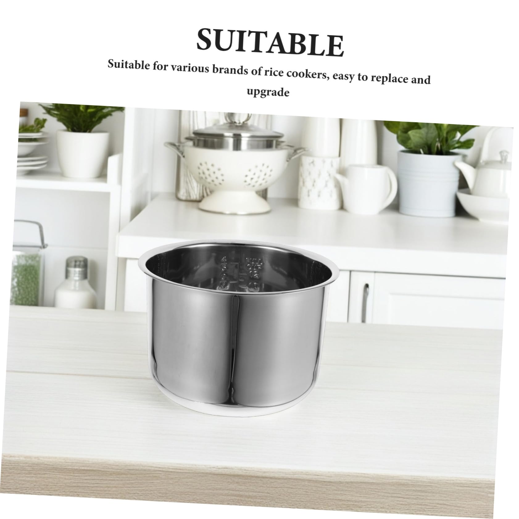STOBAZA Potilla Interna De Cocción De Cocción De Cocción De Arroz con Escala 6l Reemplazar Aroma A La Olla Aroma Olla Interior Olla De Acero Inoxidable Olla Suministros Eléctricos
