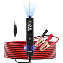 Test Lamp Car Circuit Tester 0-80 V DC Voltage Tester Pen Car with Circuit Probe Torch LED Display and Alarm Sound for Testing Car Batteries/Continuity/Earth/Polarity/Diodes