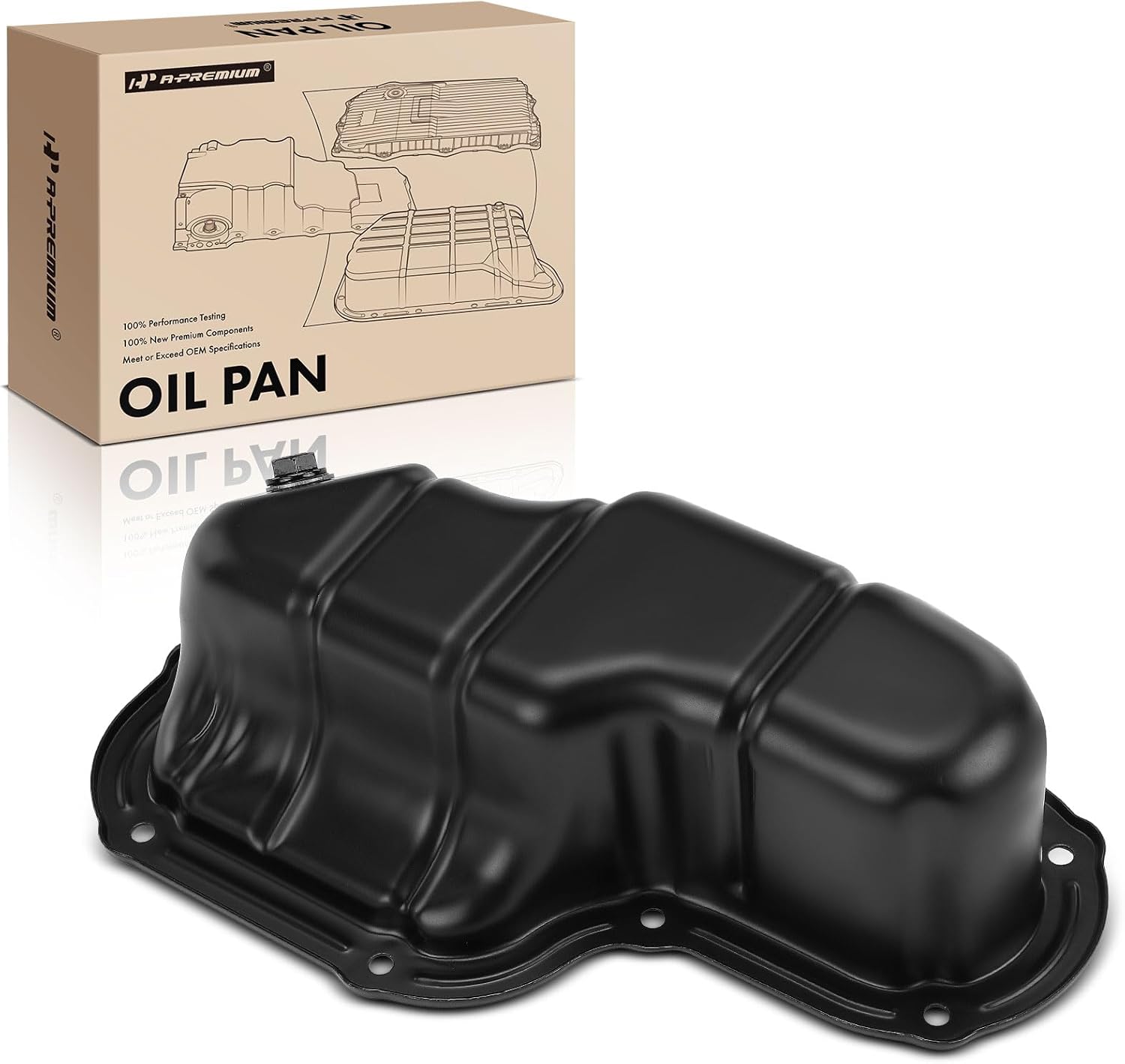 A-Premium Lower Engine Oil Pan Sump with Drain Plug Compatible with Nissan Frontier 2005-2019 Pathfinder 2005-2012 Xterra 2005-2015 NV1500 NV2500 NV3500 Suzuki Equator 4.0L