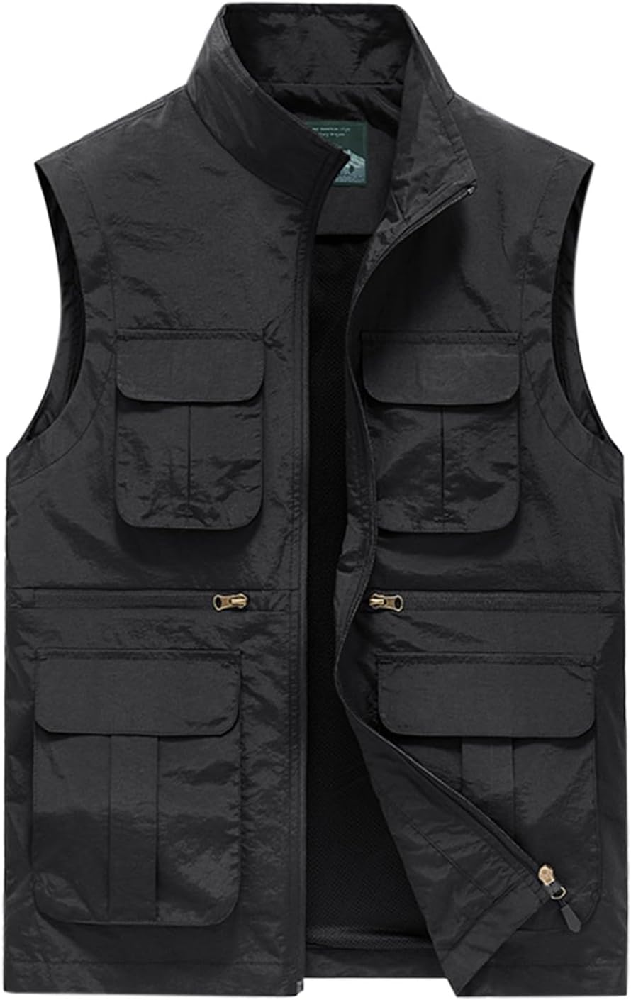 HJINGSUN Vest for Men Utility Fishing Work Photo Safari Vests