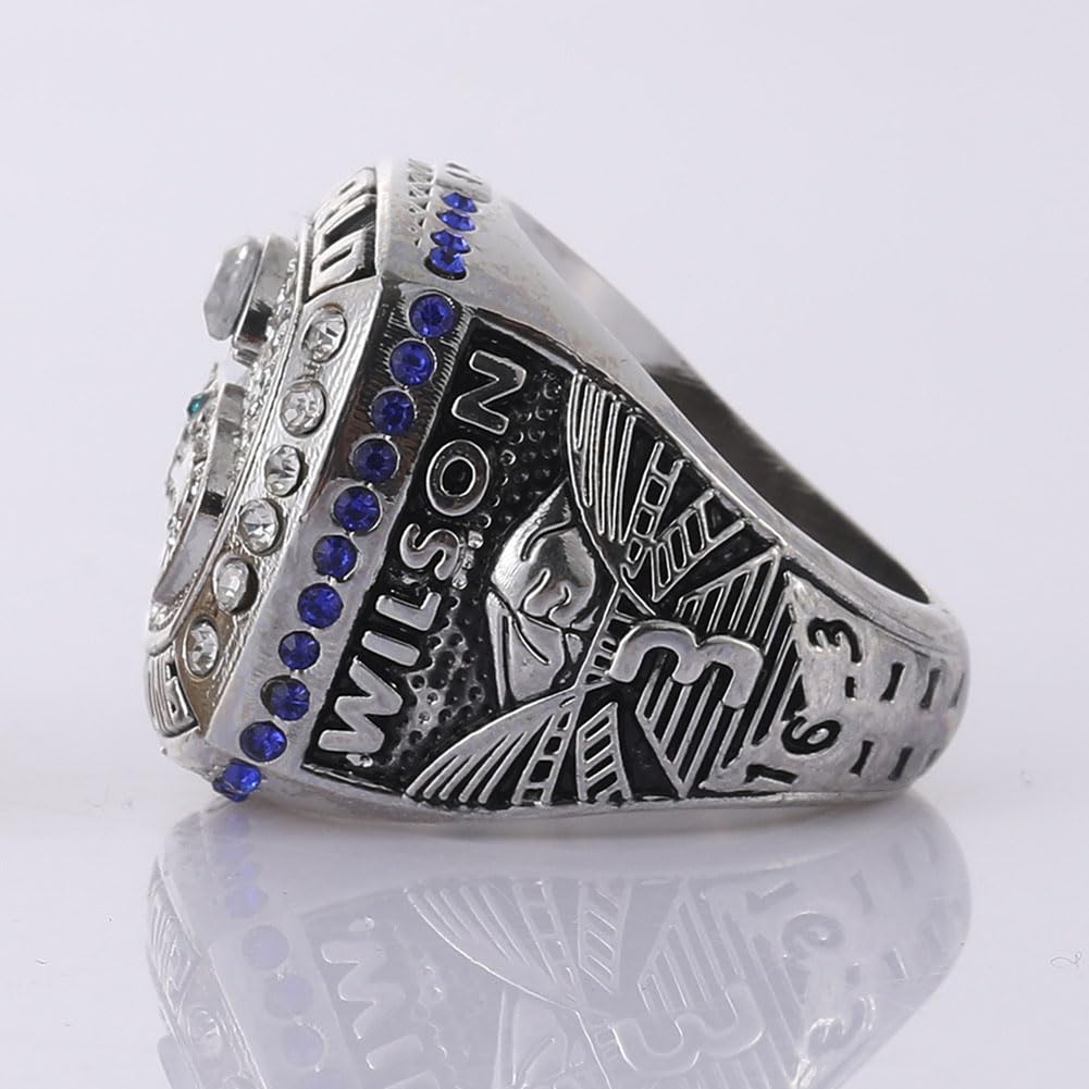 2013 Seahawks Championship Ringe Mit Holzbox National Football Champion Ring Rugby Schmuck Kollektion Sport Gewinner Award Preis Geschenke Für Fans