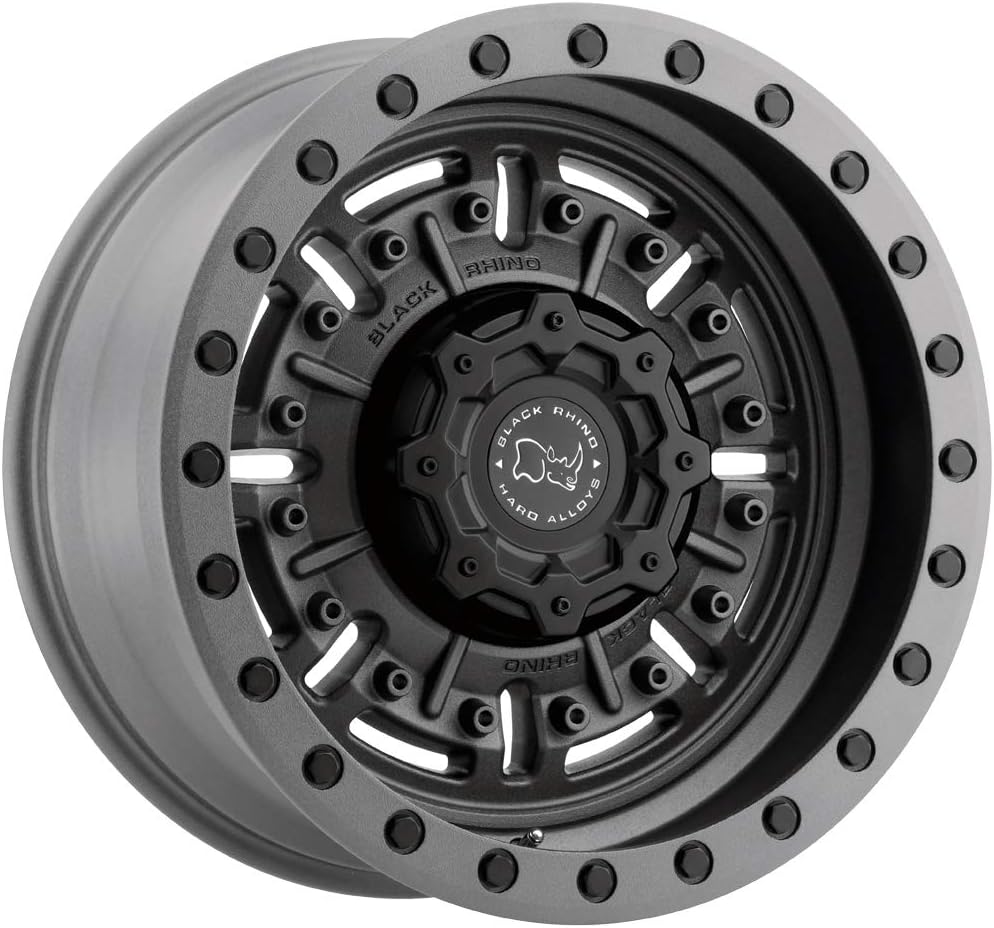 Black Rhino 1795ABR-88165G22 17X9.5 8X6.5 TXT-M-GNMTL -18MM Abrams