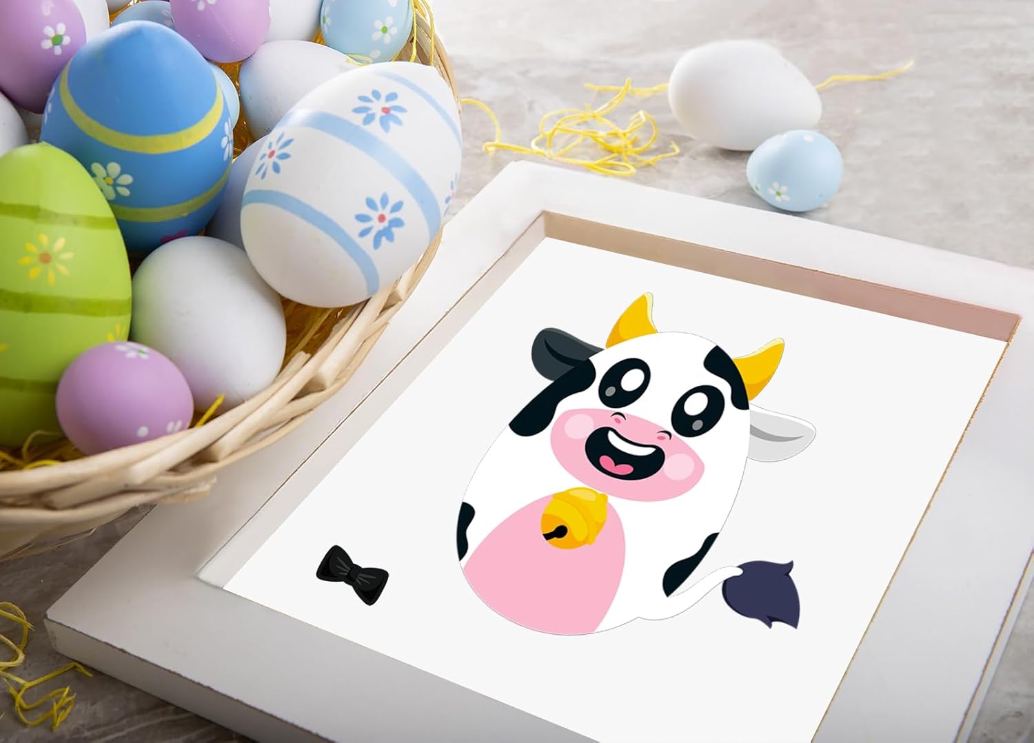 65Sheets Easter Stickers Crafts for Kids - Make-a-Bunny/Egg/Chick/Dinosaur Games, Basket Stuffers Gifts Activities Party Favors Supplies (Small Size)