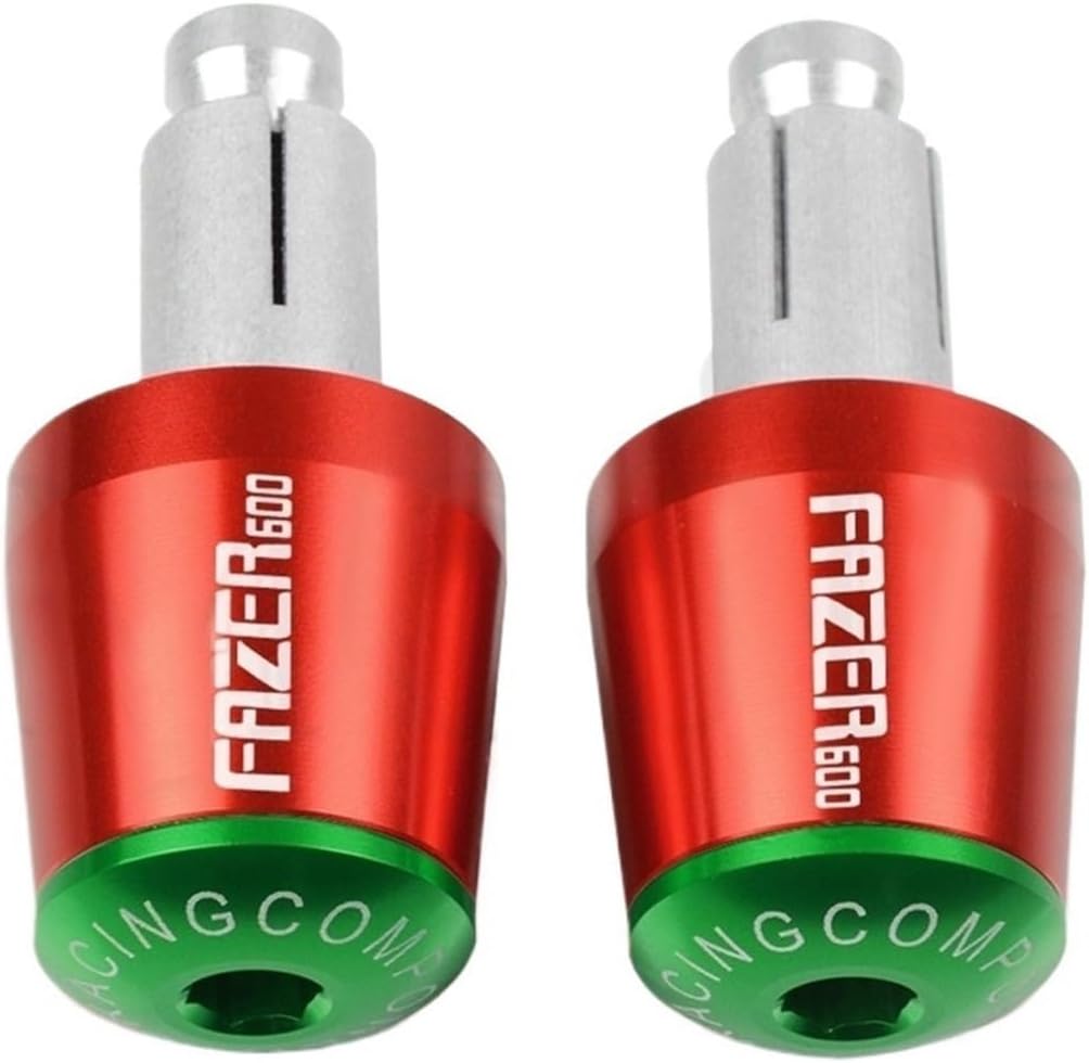 Motorcycle Handlebar Grips End Handle Bar Cap End Plug Compatible with Ya ma ha FAZ ER 600 Faz Er600 FZ6S/FZ6N 1998-2003 1999 2000 Grips Bar Ends