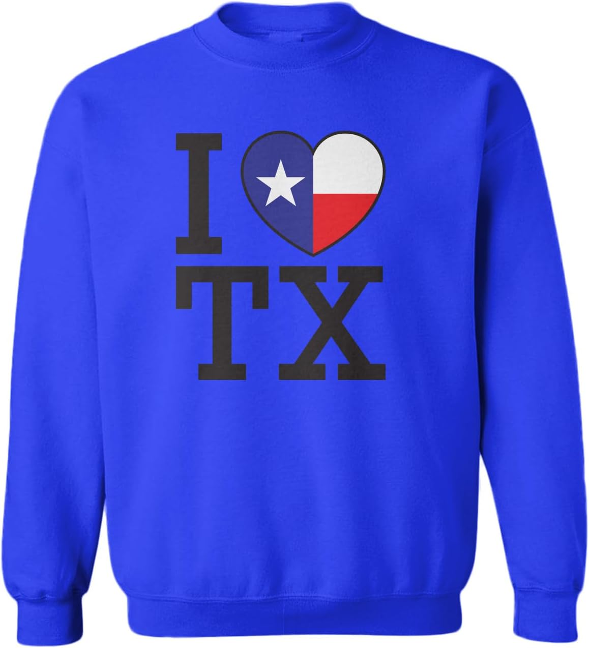 I Love Texas Flag Heart Lone Star State Toddler Fleece Crewneck Sweater