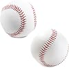 2pcs PU Leather Material Baseballs, Hand-stitched Soft Foam Baseball, Outdoor Sports High Elastic Trainning Ball, Round Baseball for Youth and Adult Practice of all Ages and Experience Levels