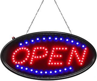 Bright LED Open Sign,19 x 8.3 inch Open Sign for Business, Advertisement Board High Visibility Electric Display Signs,Flash/Normal Lighting Store Business Signs for Business, Shop Wall,Window