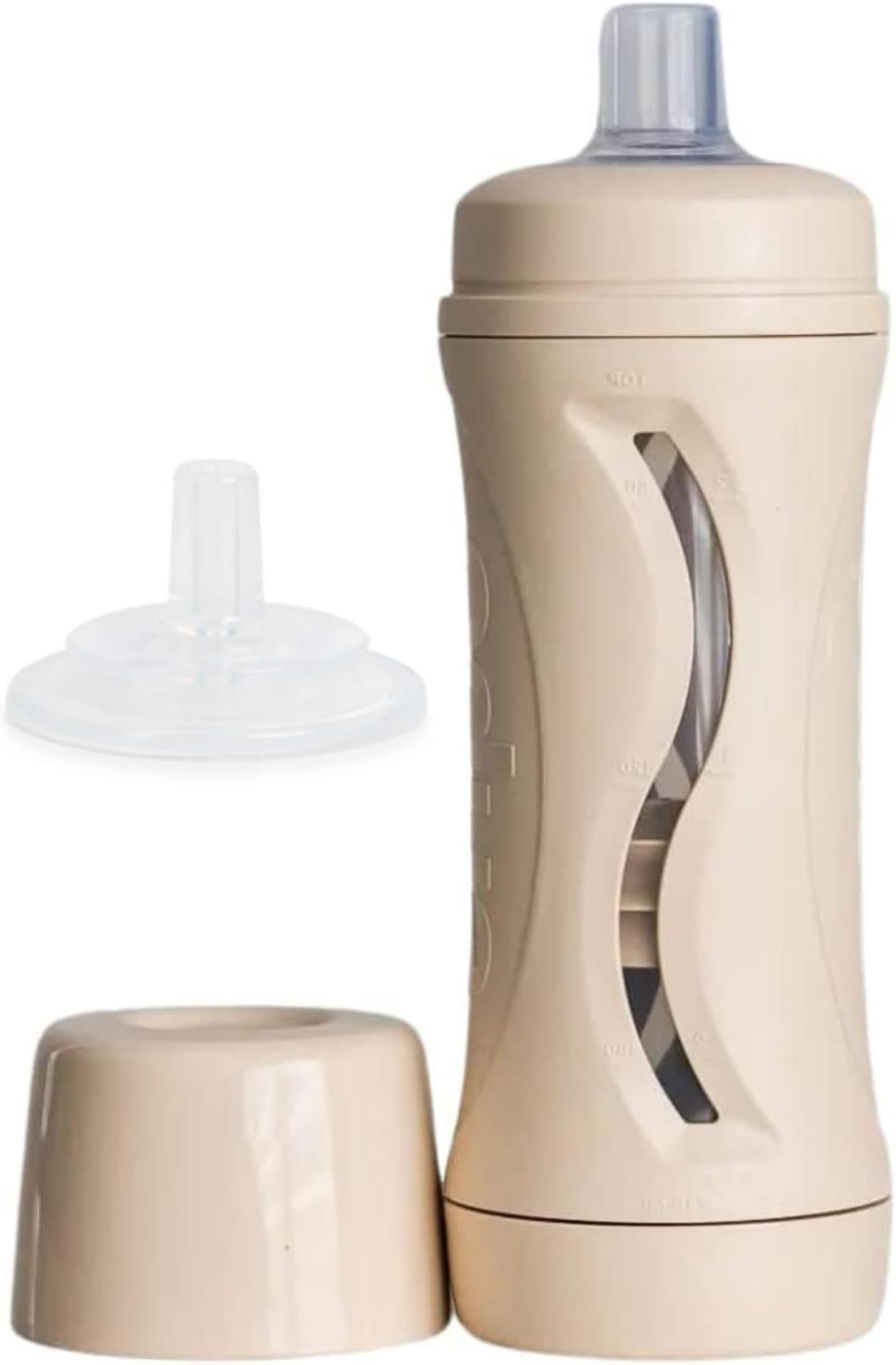 Subo Baby Food Bottle Starter Set | No Mess Baby Toddler Self Feeder | Squeeze Free Design for Purees, Smoothies, Yogurt, Oatmeal, or Thickened Liquids | Reusable Silicone Washable Cup (Oatmeal)