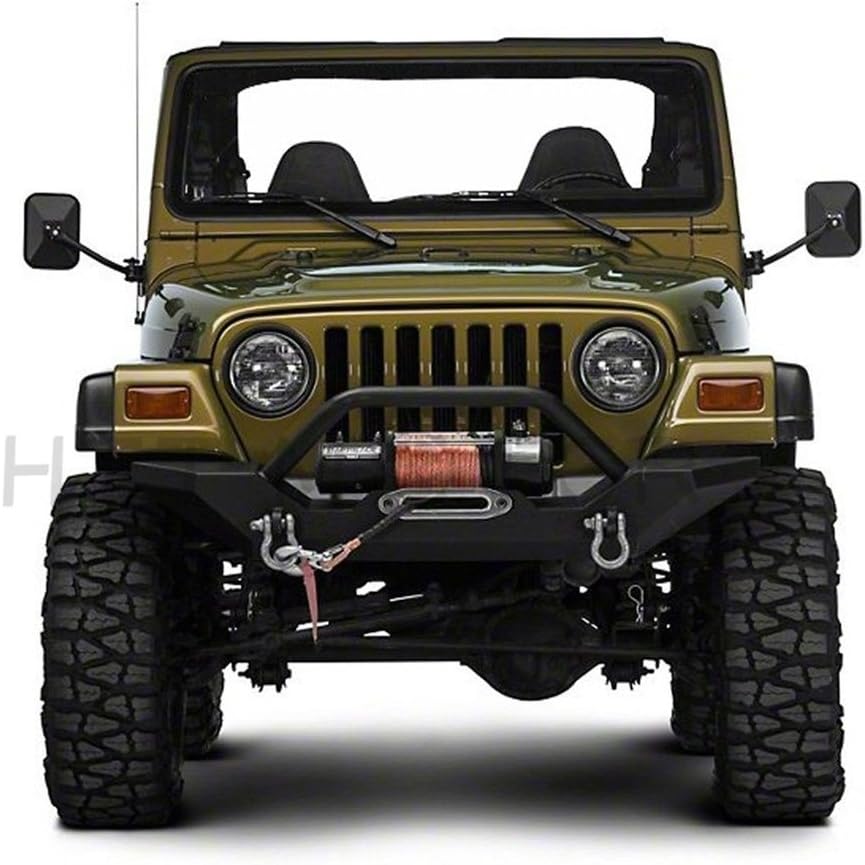 MT371-032-M Pair Quick Release View Mirror Rectangular Black Compatible with Jeep Wrangler TJ JK 97-17