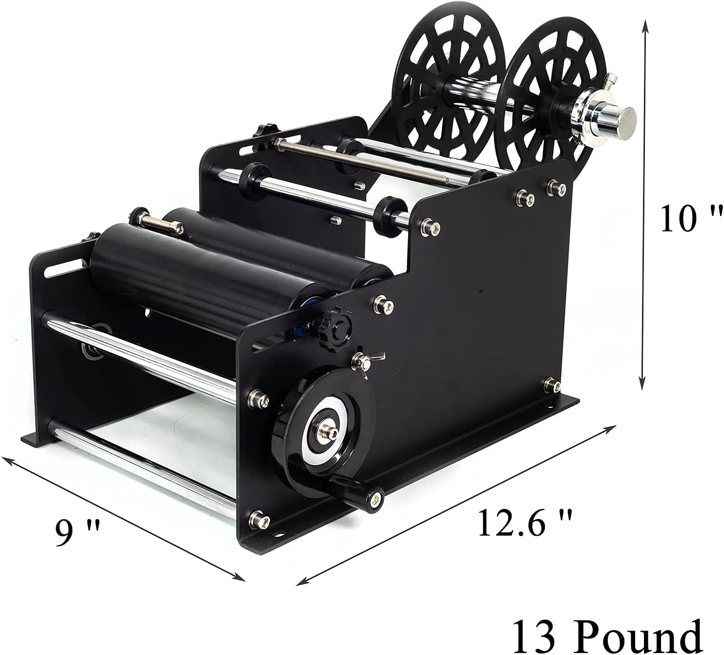 Amazon Crazy 🔥 Deals KIMTEM Manual Round Labeling Machine, Bottle Label Applicator for Round Bottles Black