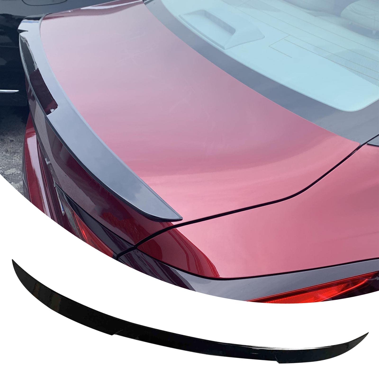 FINMOKAL Rear Spoiler Tail Trunk Lip Wing Bar Glass Black For Nissan Altima 2019-2021