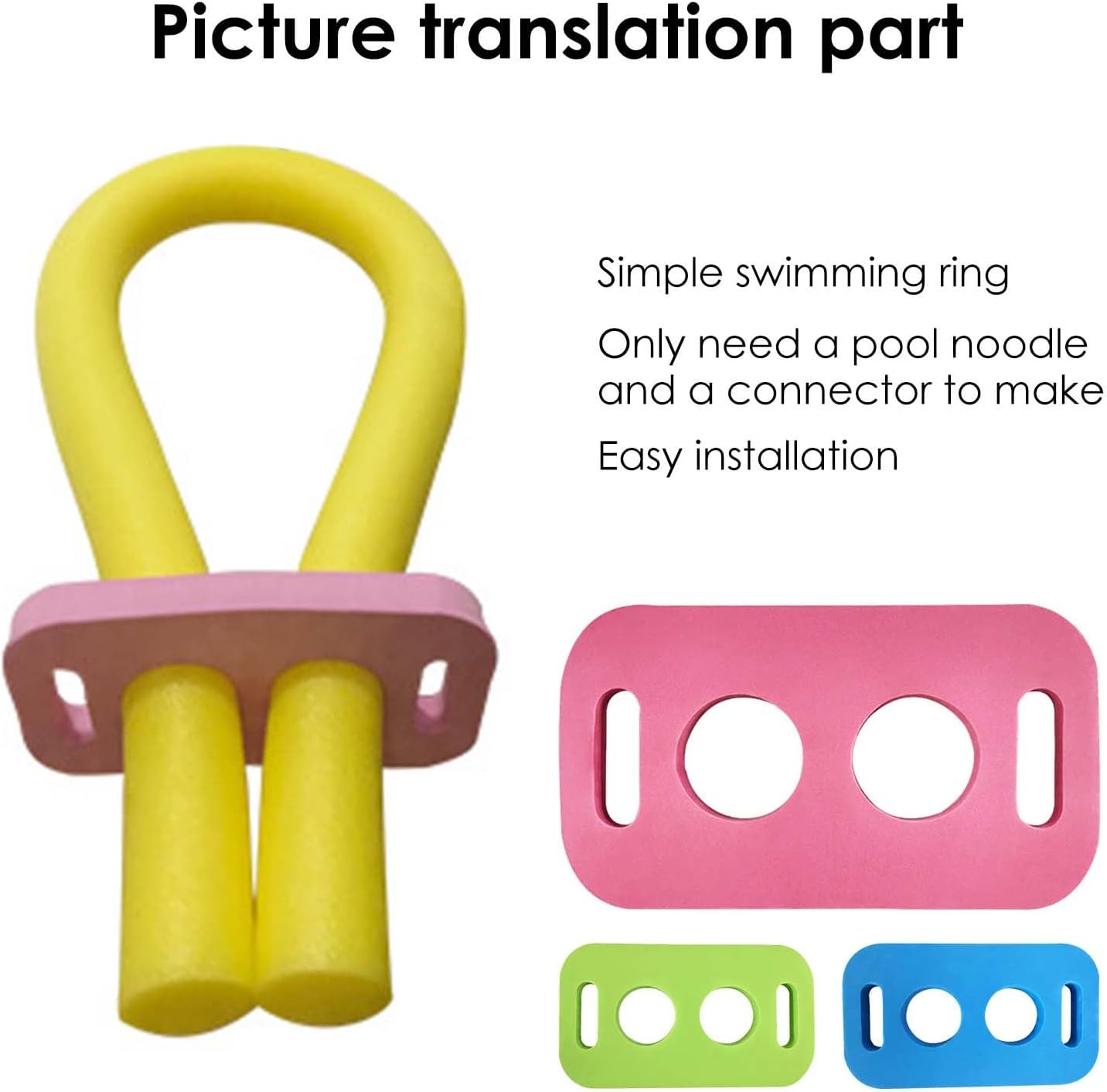 Pool Noodle Connector | 3 Piece Pool Noodles Colorful Connector | Heavy-Duty Non-Slip Accessory for Training Tool Lake Diving Backyard Party River