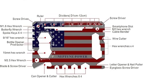 Miniatura 7 de Neptune - Multiherramienta 46 en 1 con tarjeta UltraTech UT1270 UT-1272 12V 7 Ah sellada de plomo ácido batería UT-1270 (1 batería + 1 herramienta)