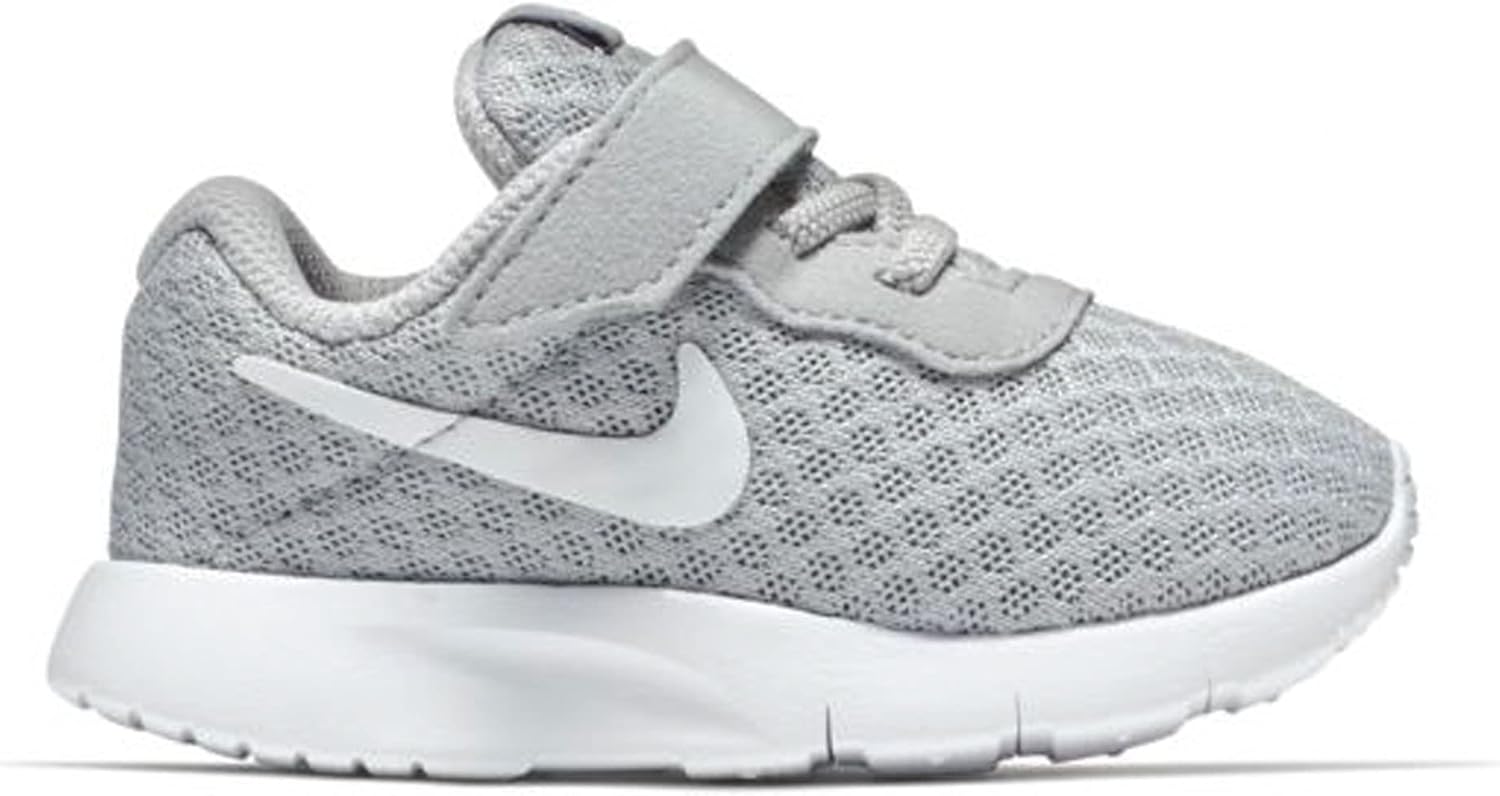 NIKE Boy's Tanjun (TDV) Running Shoes, Wolf Grey/White/White, 9 M US Toddler