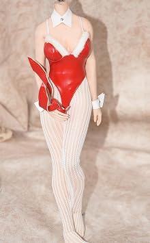 TOYBARJAPAN 1/6 Scale Action Figures GS Style TBLeague Compatible with Body Body Sexy Beauty Women Leather Style Bunny Girl Clothes Set Body and Head Not Included B-Red