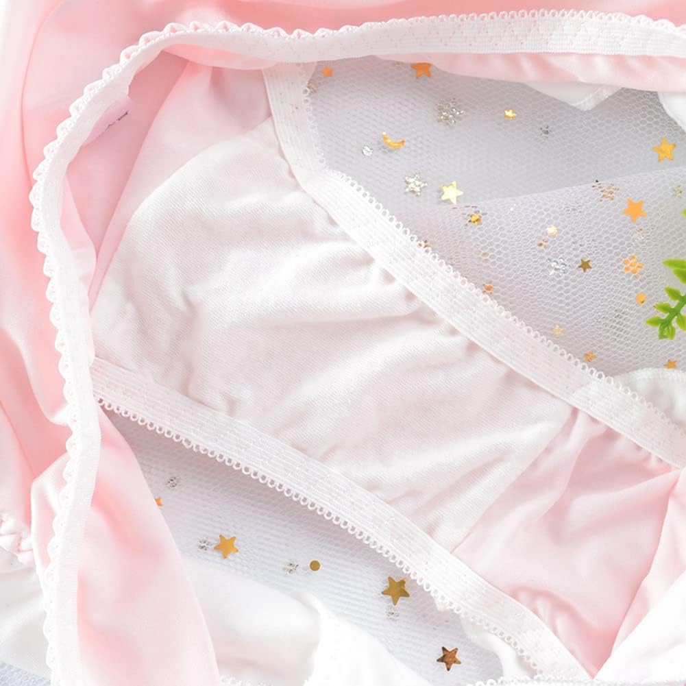 Women’s Bikini Brief Panties Japanese Anime Underwear Lolita Frill Trim Panty Set - Image 7