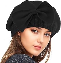 Century Star Lady French Beret Hats for Women Chic Wool Beret for Adults Fashionable Winter Warm Cap Beanie Hats