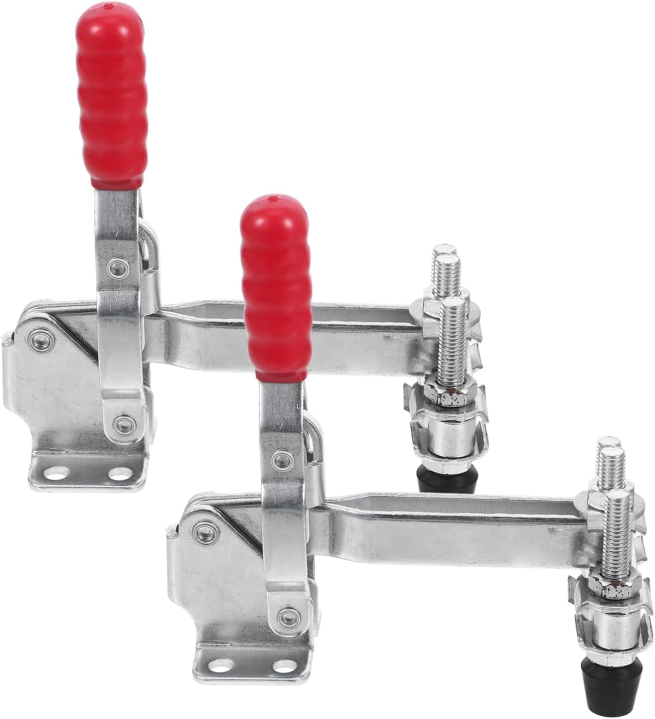 TEHAUX Woodworking Toggle Clamps 2pcs Vertical Toggle Clamps Quick Release Mechanism Metal Hardware