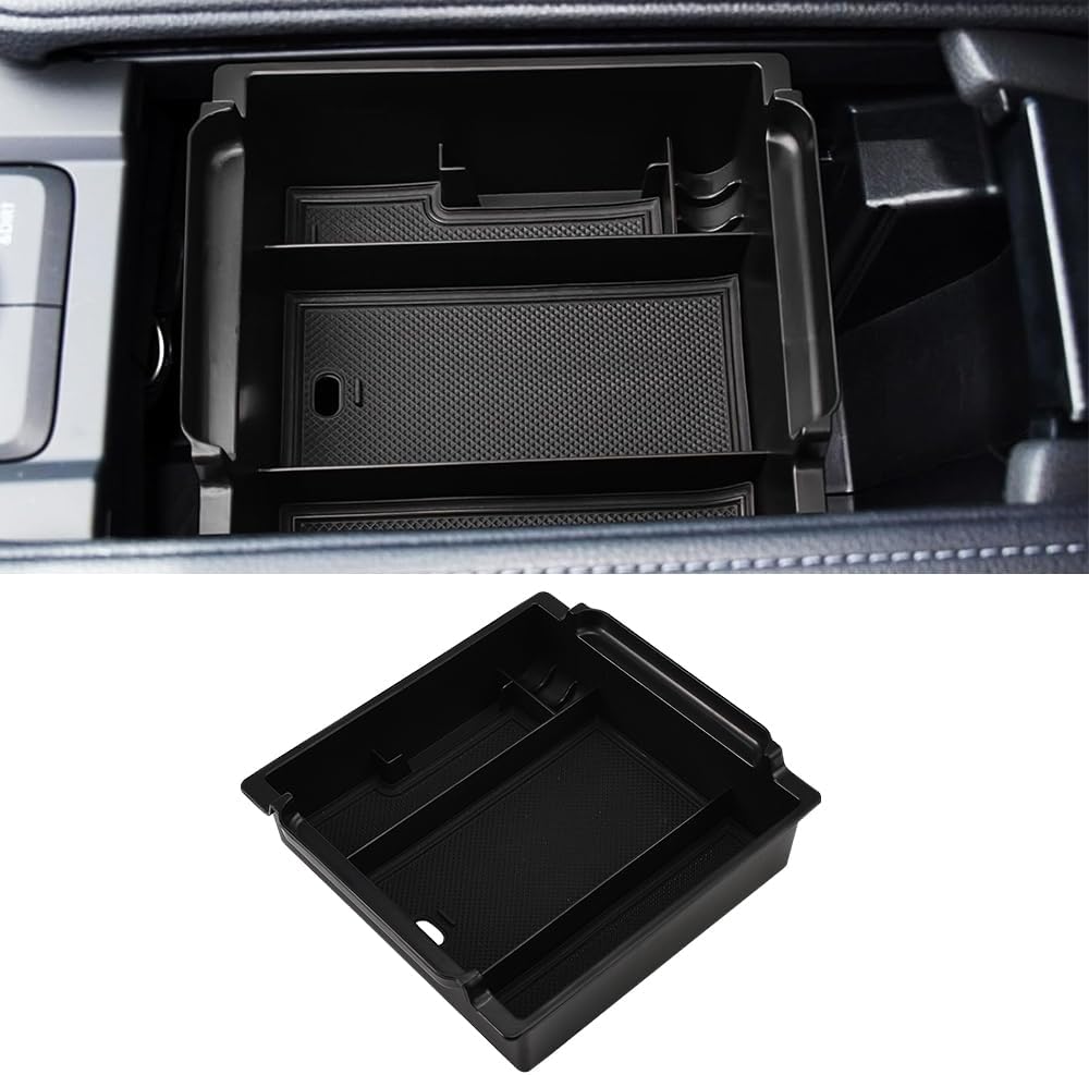 JSCARLIFE JK Shifter Storage Box, ABS Gear Shift Console Side Tray Organizer for 2007-2017 J-eep Wrangler JK JKU, Interior Center Console Accessories, Black