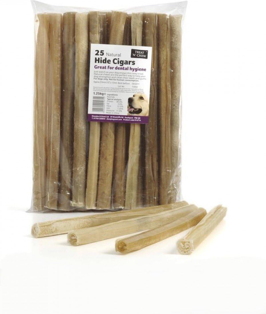 Raw Hide dog chews Cigars 5" 15mm pack of 50 Amazon.co.uk Pet Supplies