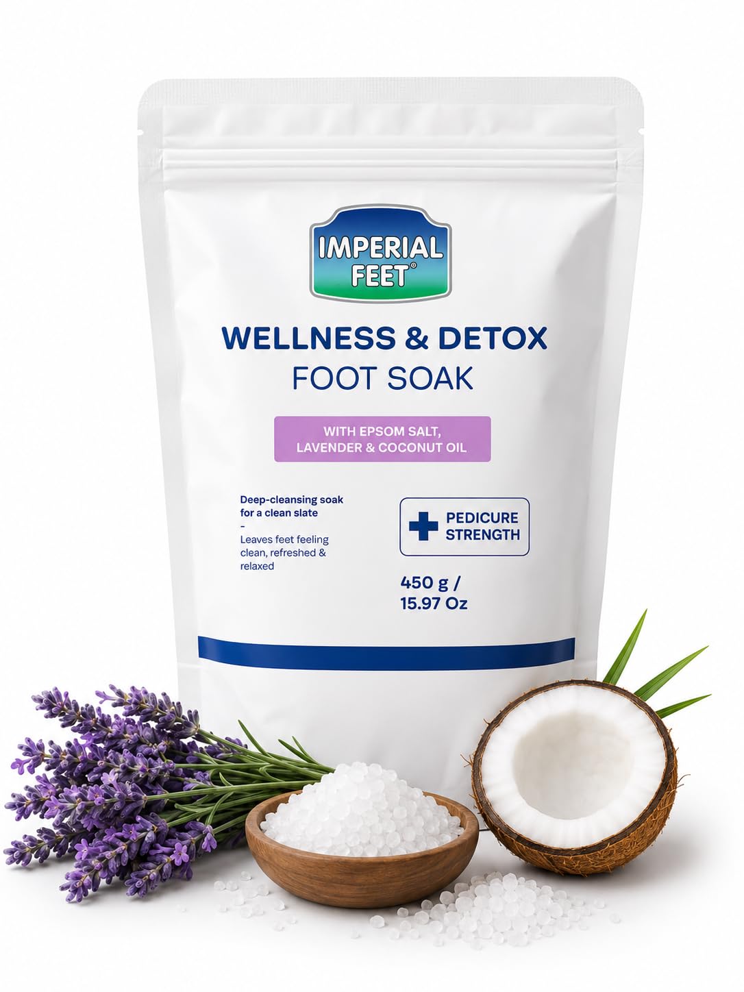 Imperial Feet Epsom Salt Foot Soak for Pedicure Foot Care