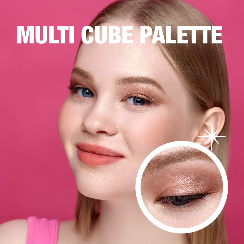 COLORGRAM Multi Cube Palette 5 Colors - 01 Basic Cube | Eyeshadow Palette for Daily makeup, Ultra-Blendable, Matte, Glitter, Shimmer Shades 0.3 fl.oz.